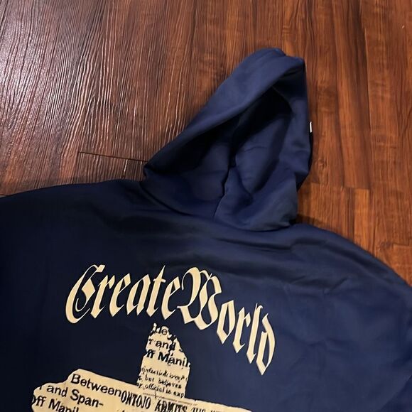 Mens Hoodie Size Large - Navy Blue BRAND NEW Hooded Sweatshirt - Picture 3 of 4